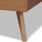 Baxton Studio Toru Mid-Century Modern Ash Walnut Finished Wood King Size Platform Bed 180-11111-9409-Zoro - alternate 5